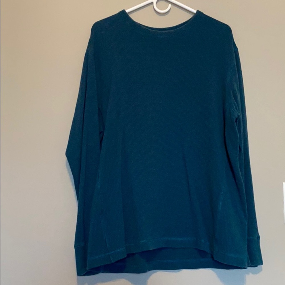 Men’s long sleeve tee teal XL Eddie Bauer